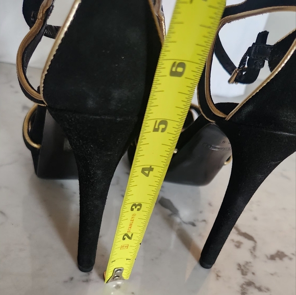 Coach Daylan High-Heel Suede & Leather Sandals NWOB - Picture 9 of 9